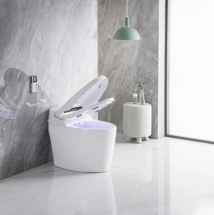 Tankless Smart Bidet Toilet - Intelligent Hygiene, Heated Seat, and Warm Air Dryer
