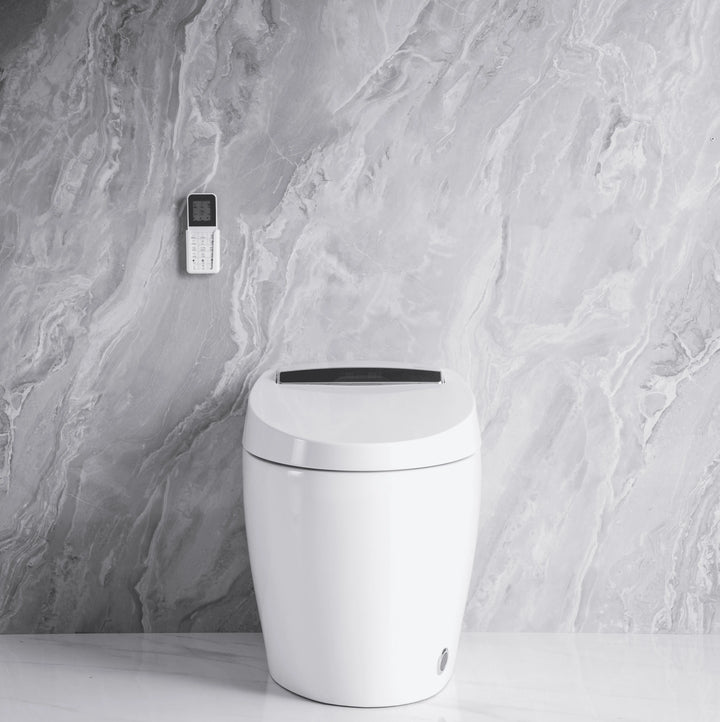 Tankless Smart Bidet Toilet - Intelligent Hygiene, Heated Seat, and Warm Air Dryer