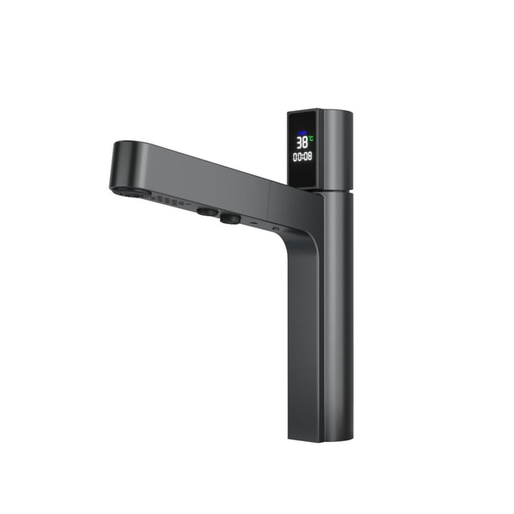 Smart Flow: Nova – Gunmetal Digital Pull-Out Basin Faucet with Temperature Display
