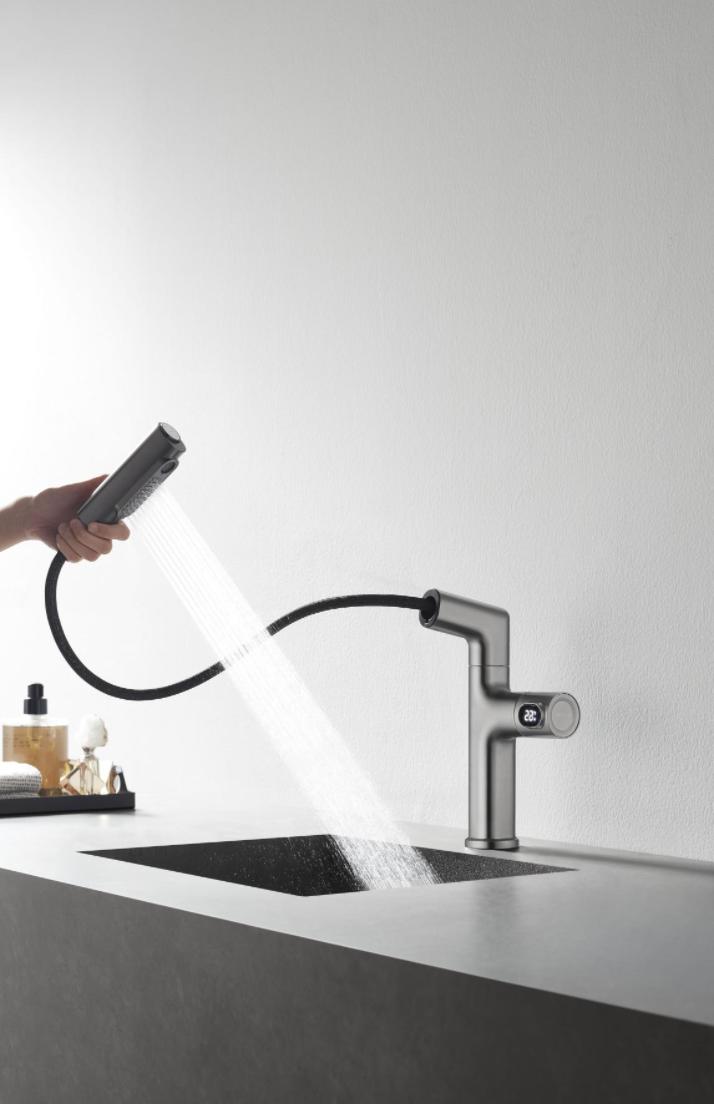 Smart Flow: Orbit – 360° Digital Pull-Out Faucet