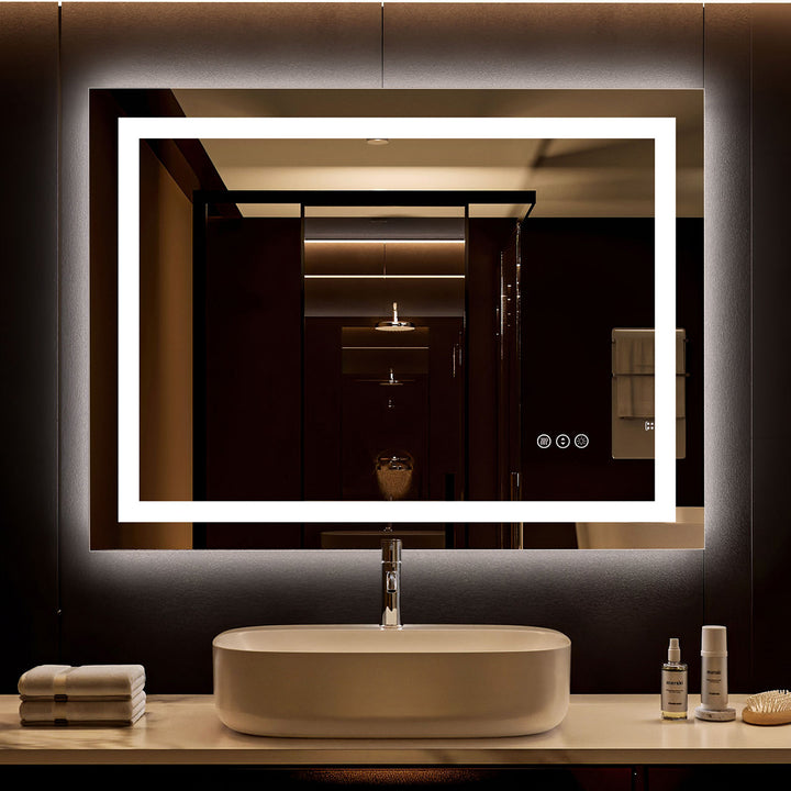 LumiEdge – Frameless Smart LED Bathroom Mirror