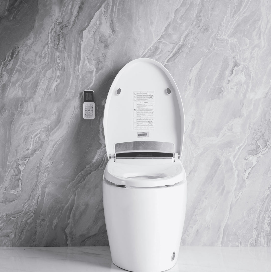 Tankless Smart Bidet Toilet - Intelligent Hygiene, Heated Seat, and Warm Air Dryer