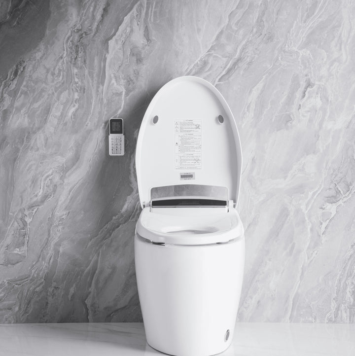 Tankless Smart Bidet Toilet - Intelligent Hygiene, Heated Seat, and Warm Air Dryer
