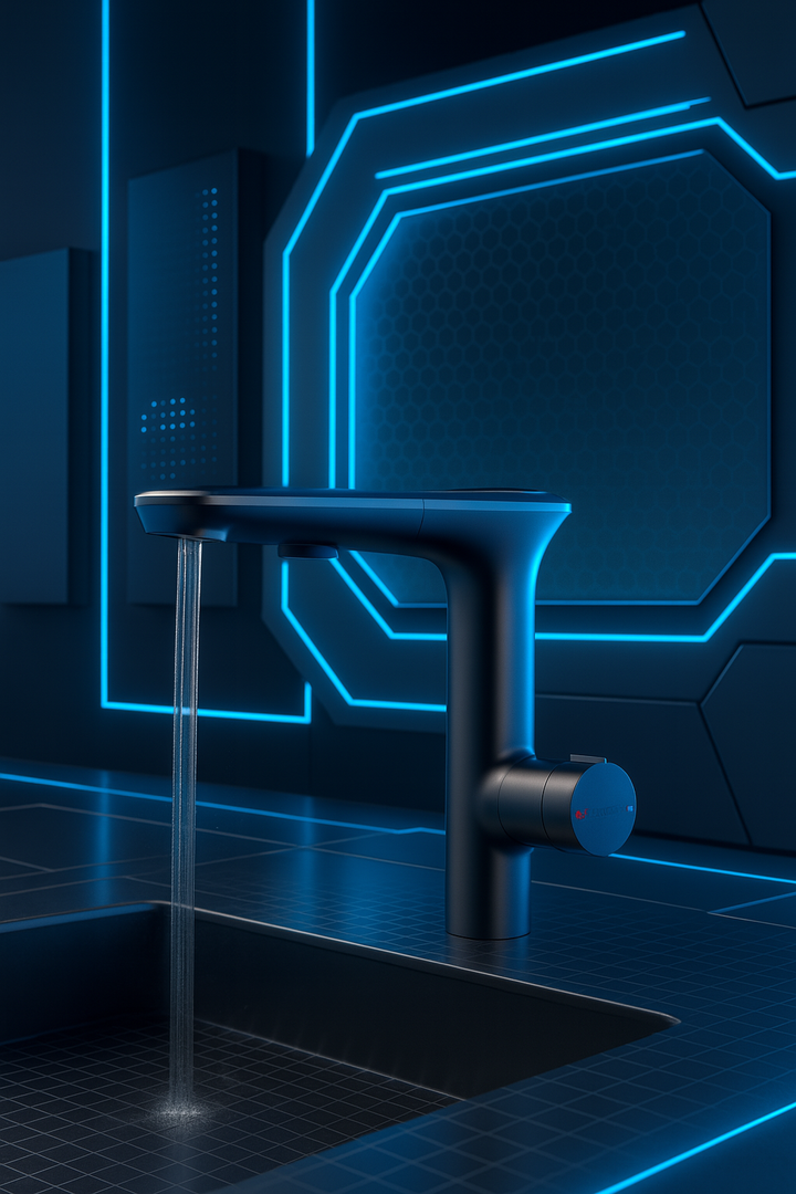 Smart Flow: Pulse – Hydro-Powered Digital Pull-Out Faucet