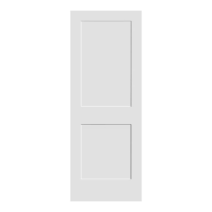 MDF Slab Door Leaf-VTS-M-27702-3280 (32*80*1-3/8inch, Shaker Molded, 2 Panels, MDF + Hollow Core, Primed))