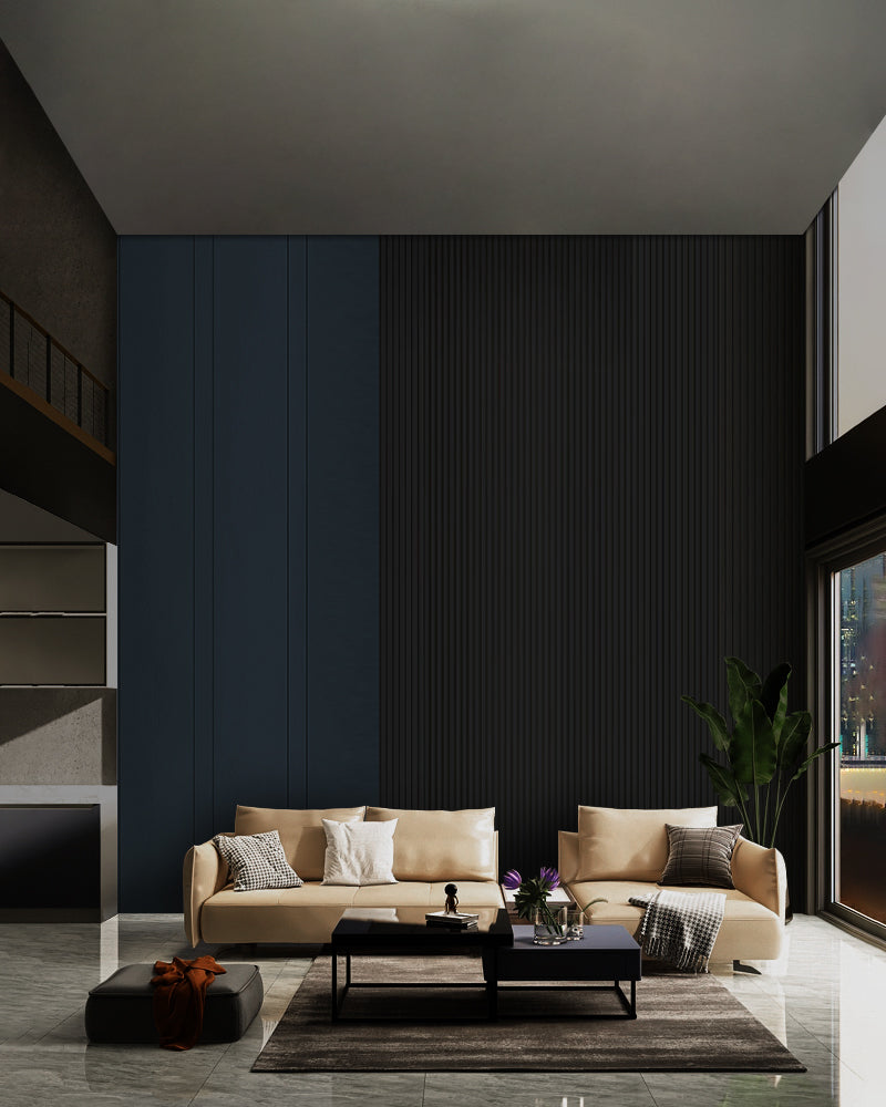 4PC 94.49x23.62 inch MDF Acoustic Panels with Technology Veneer