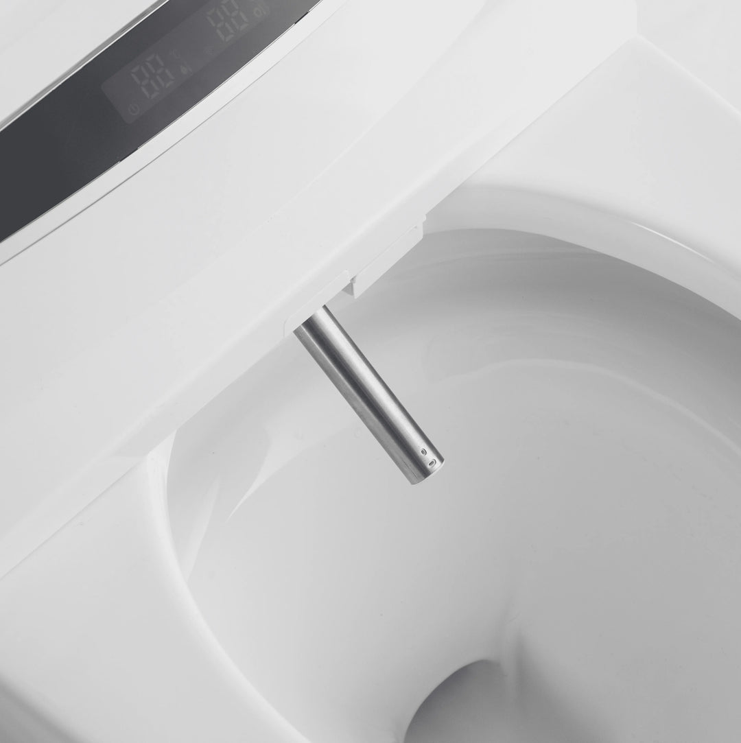 Tankless Smart Bidet Toilet - Intelligent Hygiene, Heated Seat, and Warm Air Dryer