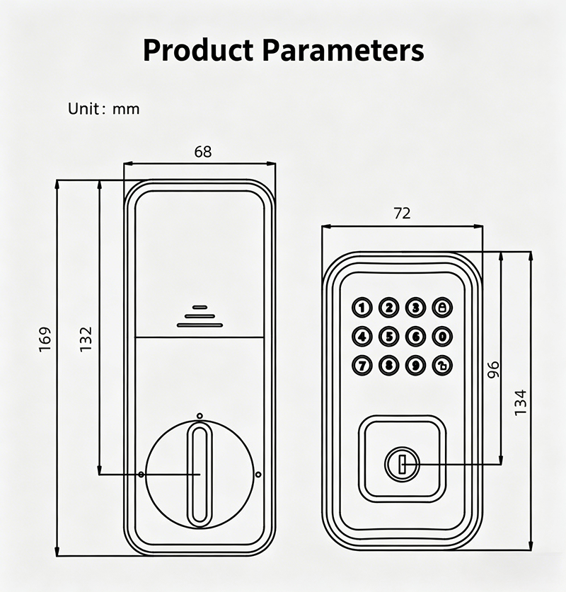 Keyless Smart Deadbolt Lock with Tuya App Control