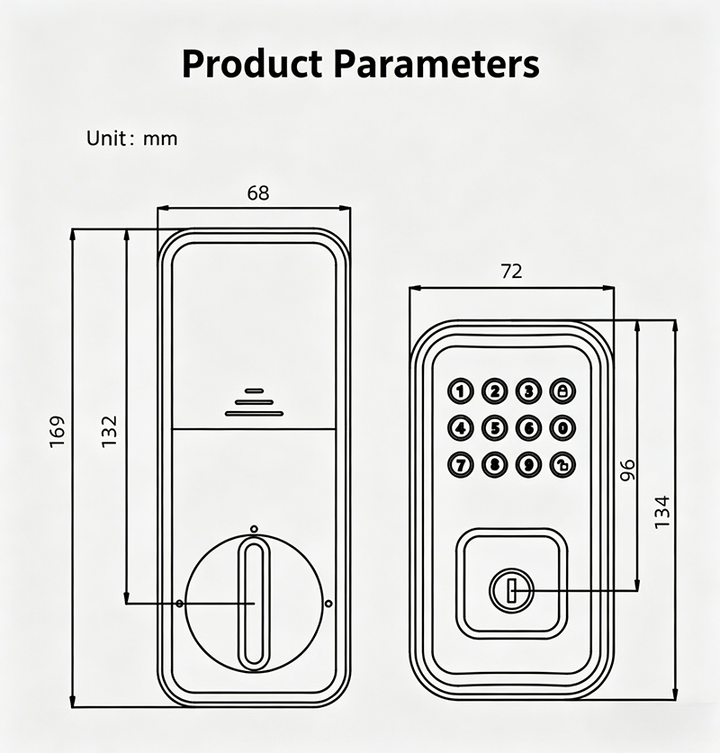 Keyless Smart Deadbolt Lock with Tuya App Control