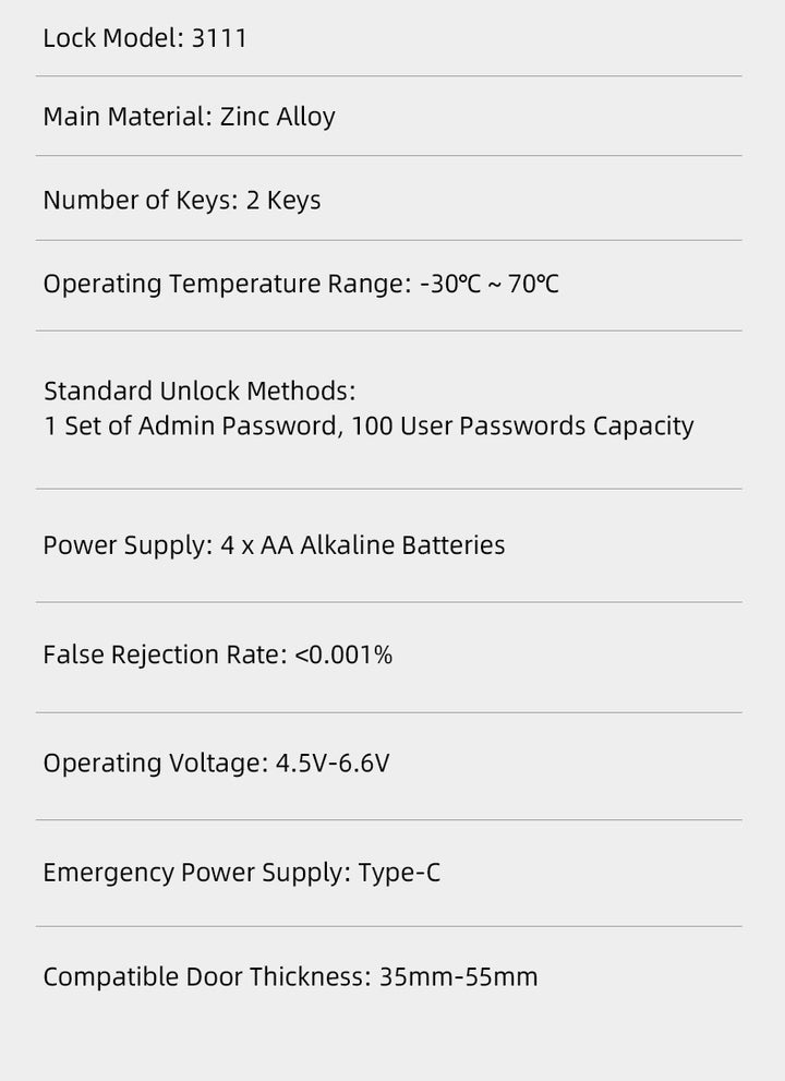 Keyless Smart Deadbolt Lock with Tuya App Control