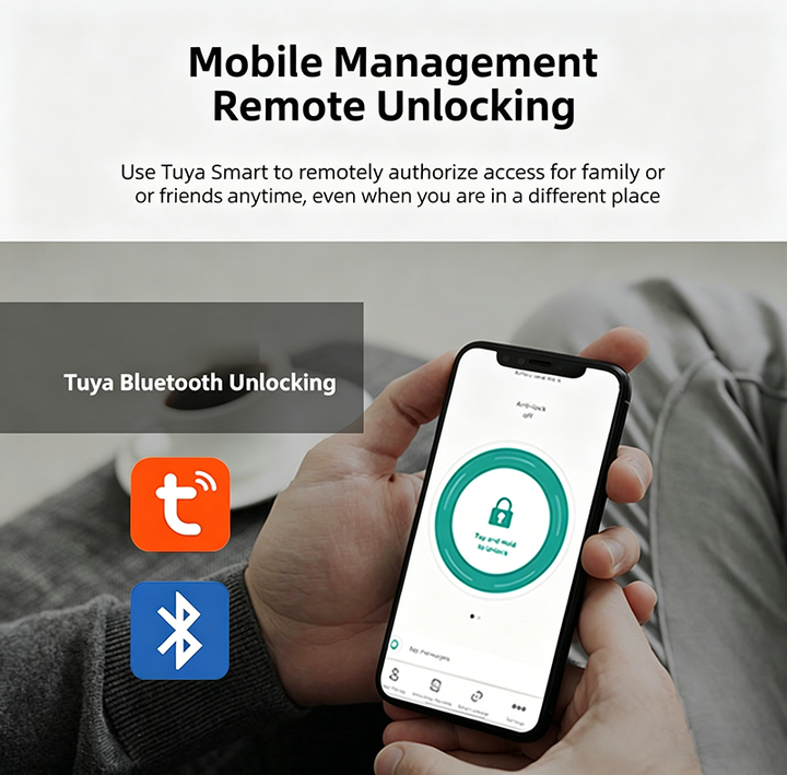 Keyless Smart Deadbolt Lock with Tuya App Control