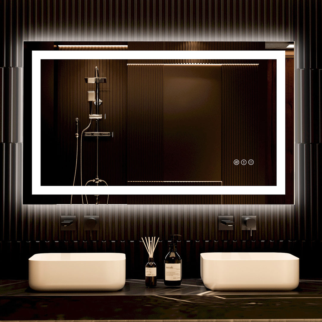 LumiEdge – Frameless Smart LED Bathroom Mirror
