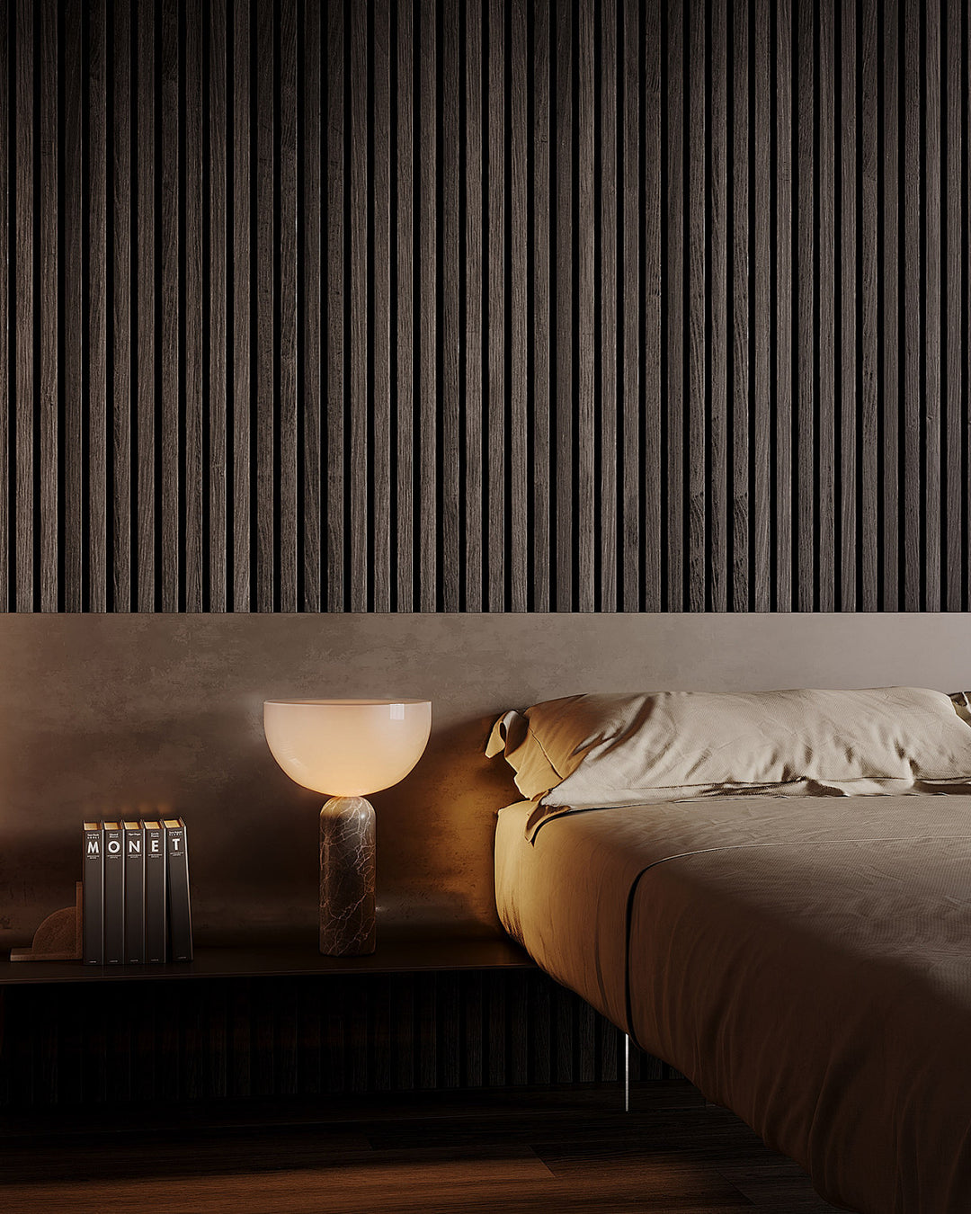 4PC 94.49x23.62 inch MDF Acoustic Panels with Technology Veneer