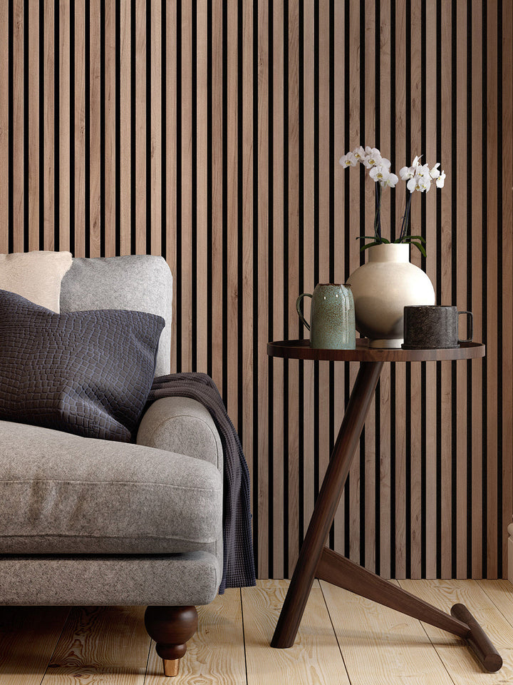 4PC 94.49x23.62 inch MDF Acoustic Panels with Technology Veneer