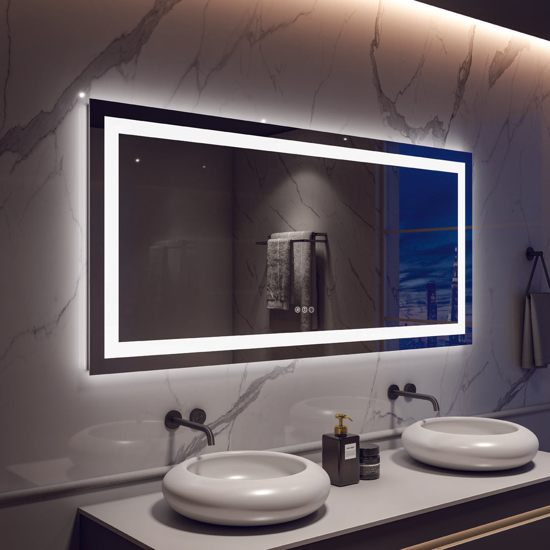 LumiEdge – Frameless Smart LED Bathroom Mirror