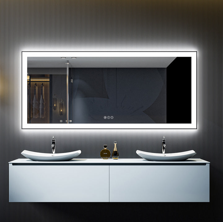 LumiFrame  – Black Frame Dual-Glow Smart LED Mirror