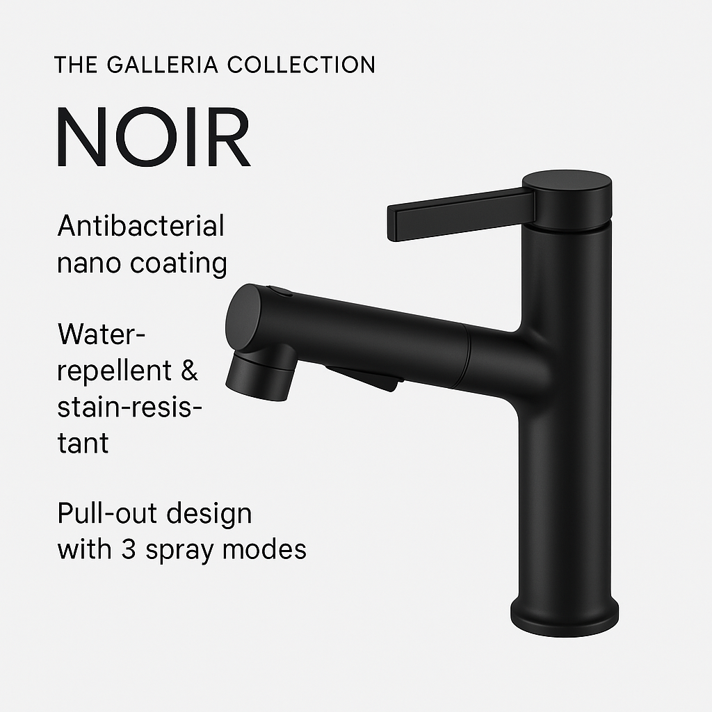 The Galleria: Noir – Redefining Faucet Design as Functional Sculpture