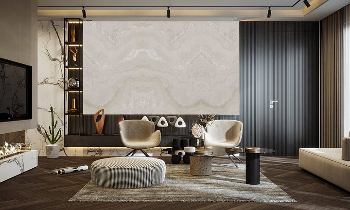 6PC Majestic Marble finish 4x2ft SPC Wall Panel | Easy Glue-On Install | Fireproof, Waterproof & Eco-Friendly