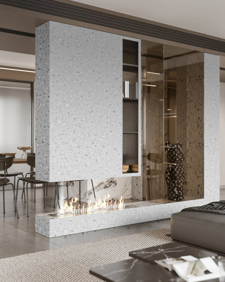 6PC Majestic Marble finish 4x2ft SPC Wall Panel | Easy Glue-On Install | Fireproof, Waterproof & Eco-Friendly