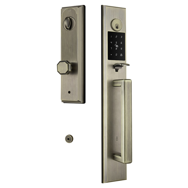 Smart Door Lock - Keyless Entry with Fingerprint, App Control, and US Standard Installation