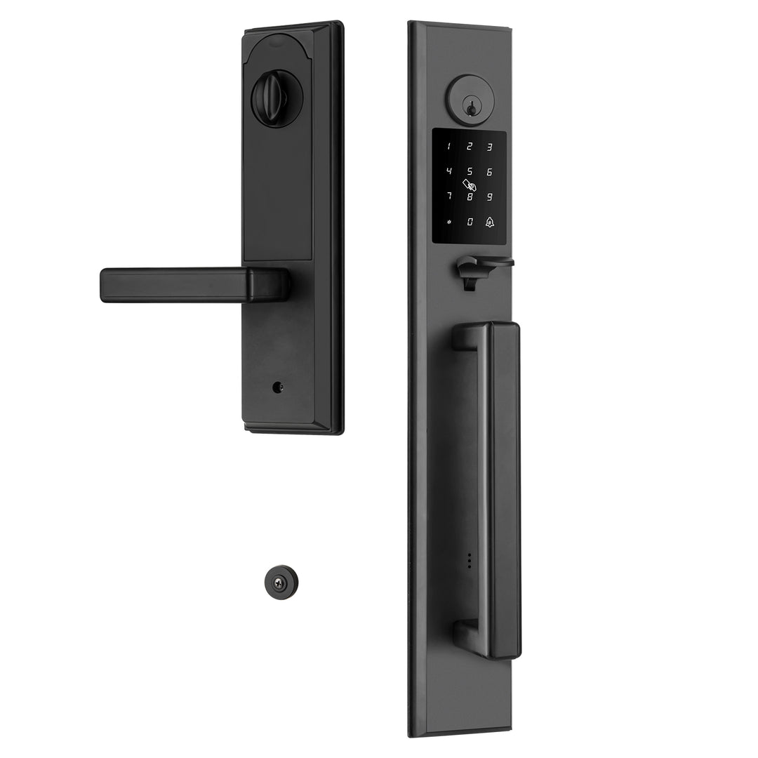 Smart Door Lock - Keyless Entry with Fingerprint, App Control, and US Standard Installation