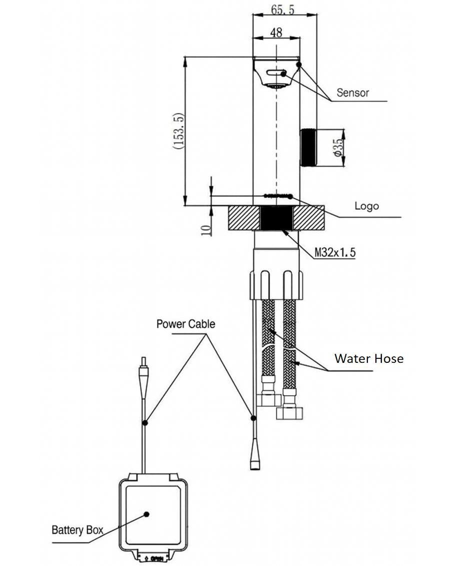 Smart Flow: Verra – Chrome Glass-Top Intelligent Faucet with Infrared Sensor & Temperature Display