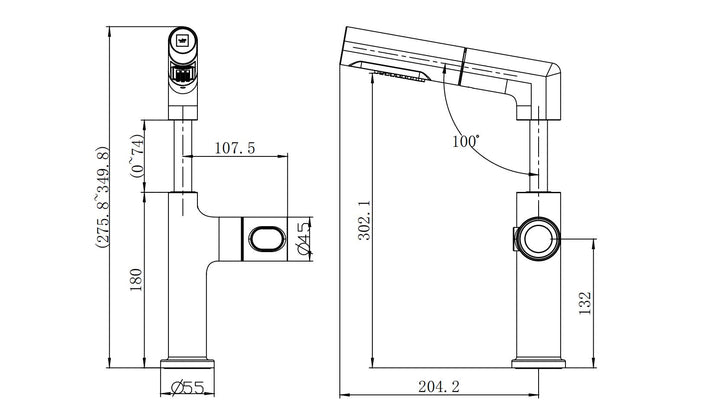 Smart Flow: Orbit – 360° Digital Pull-Out Faucet