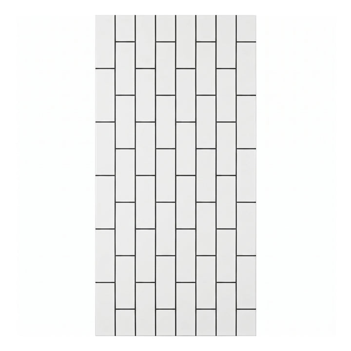 VEYRA 24" x 48" Interlocking Wall Panels, Waterproof Lightweight Ceramic Tiles for Bathroom & Shower, Grout-Free Click-Lock Accent Wall Panel, DIY Friendly (8mm Thick) WBG03