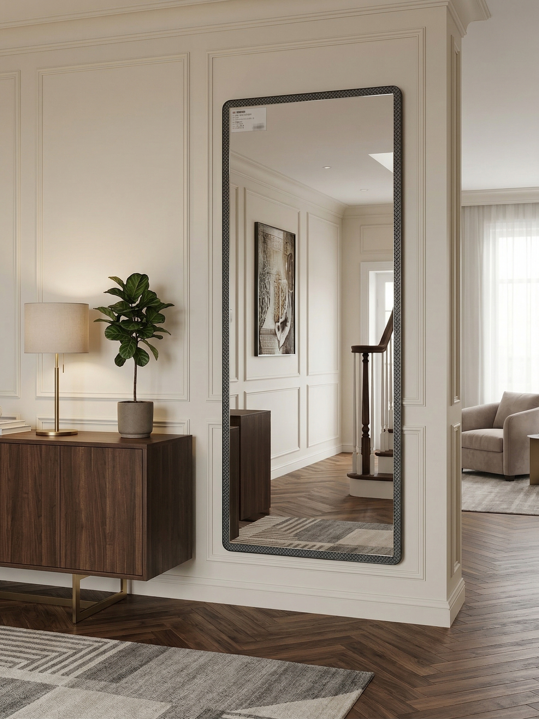 71x24 Inch Framed Full Length Mirror, Aluminum Frame, 2.5D Glass, Black/White Option, Wall Mount Body Mirror for Bedroom/Closet