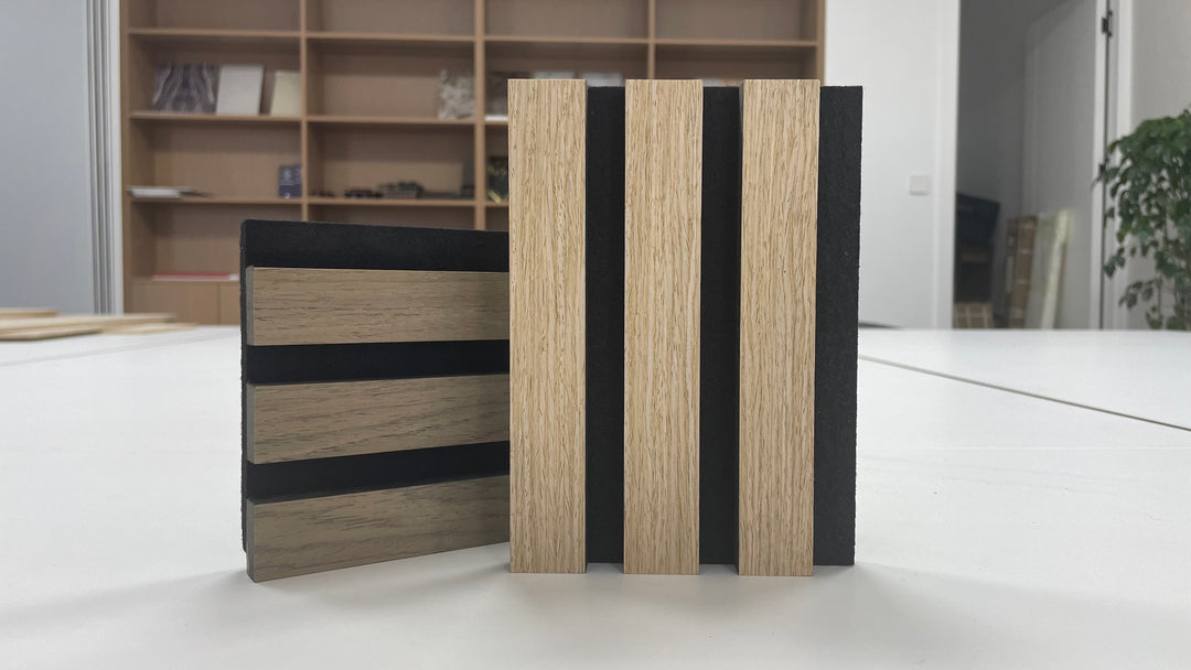 4PC 94.49x23.62 inch MDF Acoustic Panels with Technology Veneer