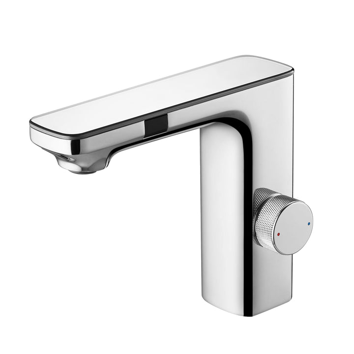 Smart Flow: Verra – Chrome Glass-Top Intelligent Faucet with Infrared Sensor & Temperature Display