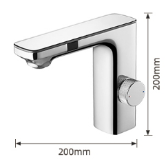 Smart Flow: Verra – Chrome Glass-Top Intelligent Faucet with Infrared Sensor & Temperature Display