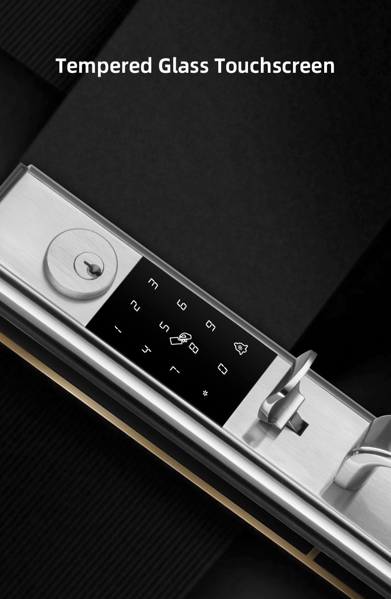 Smart Lock Front Door, IP65 Waterproof WiFi Deadbolt Lock with Fingerprint/APP/Code/Key, Multi-User Access for Home & Garage