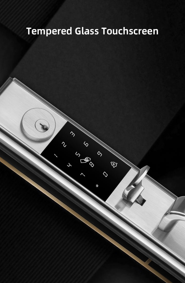 Smart Lock Front Door, IP65 Waterproof WiFi Deadbolt Lock with Fingerprint/APP/Code/Key, Multi-User Access for Home & Garage