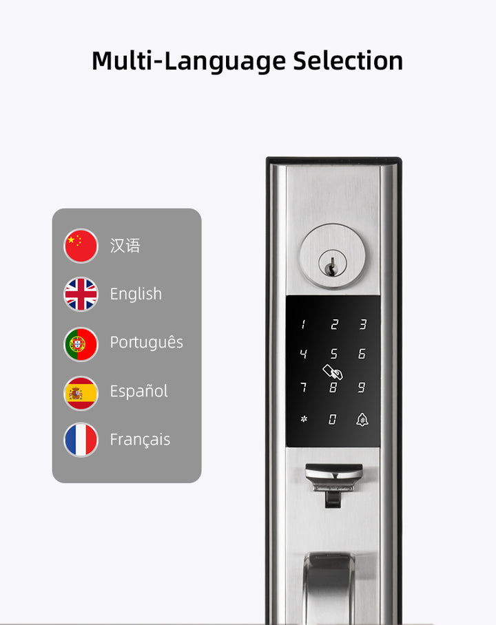 Smart Lock Front Door, IP65 Waterproof WiFi Deadbolt Lock with Fingerprint/APP/Code/Key, Multi-User Access for Home & Garage