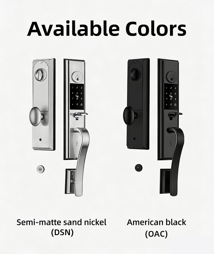 Smart Lock Front Door, IP65 Waterproof WiFi Deadbolt Lock with Fingerprint/APP/Code/Key, Multi-User Access for Home & Garage