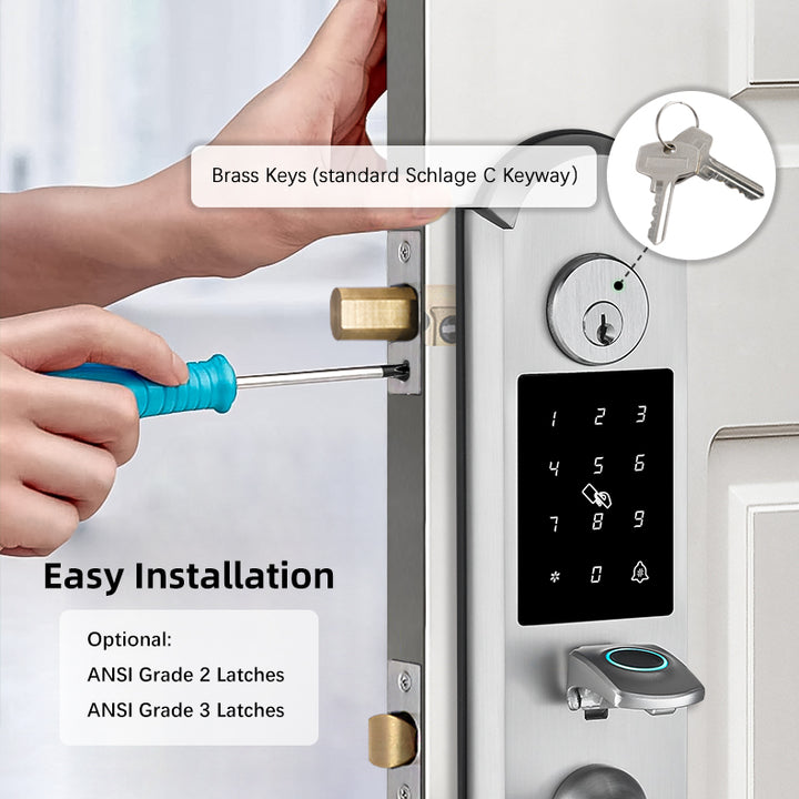 Tuya Smart Door Lock with Handle