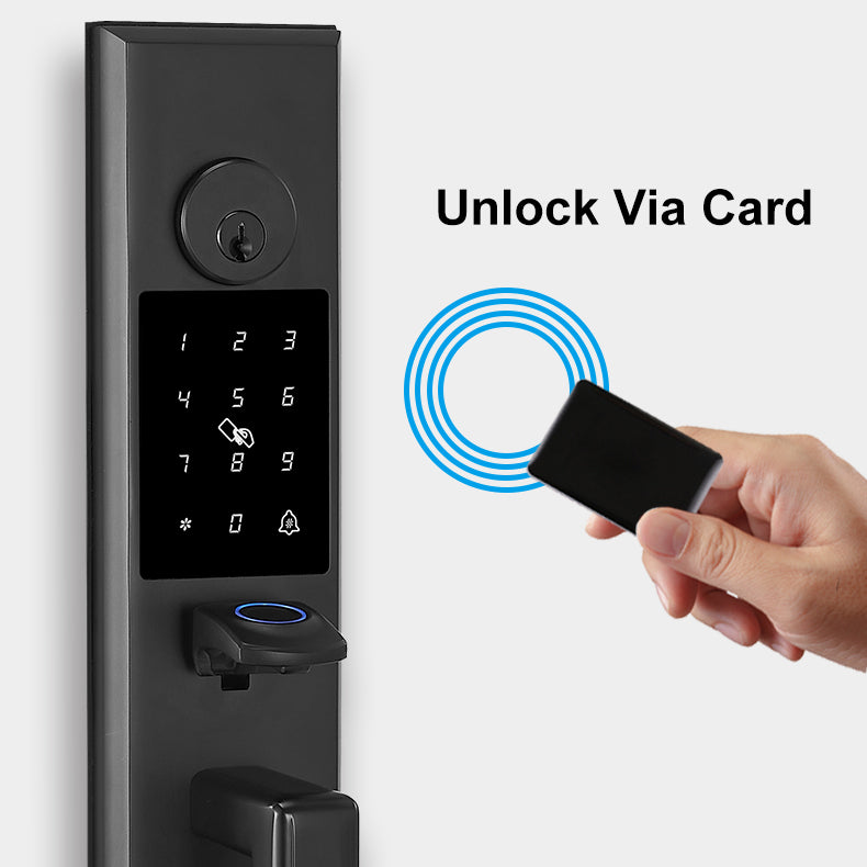 Smart Door Lock - Keyless Entry with Fingerprint, App Control, and US Standard Installation