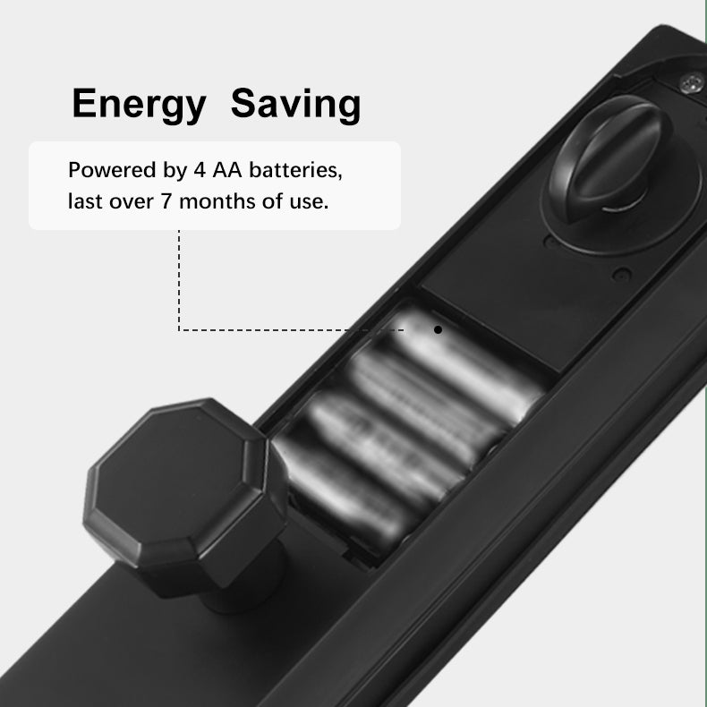 Smart Door Lock - Keyless Entry with Fingerprint, App Control, and US Standard Installation