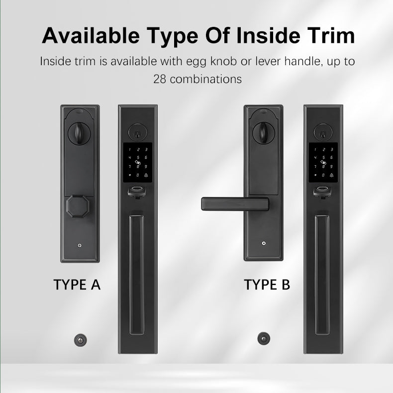 Smart Door Lock - Keyless Entry with Fingerprint, App Control, and US Standard Installation