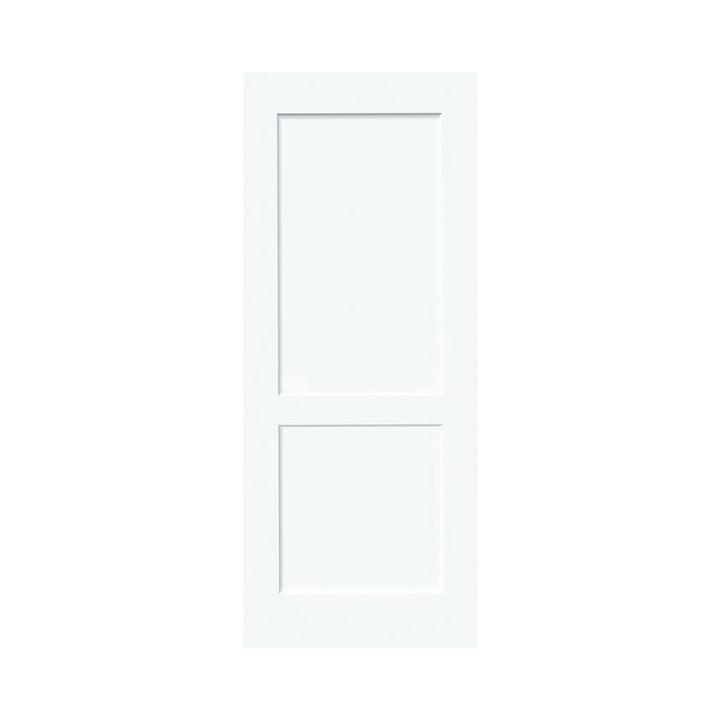MDF Slab Door Leaf - VTS-M-28306-3280 (32*80*1-3/8inch, Assembled, 2 Panel, MDF + Engineered Wood Core, Primed)