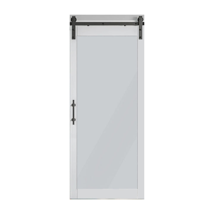 WPC Barn Door-VTS-W-17103-3684(36*84*1-9/16inch, Single door leaf, Full Lite, WPC Profile + TP glass)